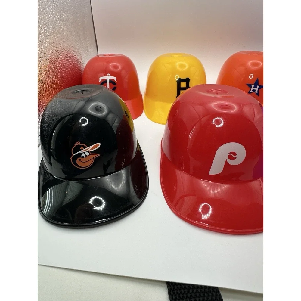 Baseball Cap Hat Helmet Mini Plastic Ice Cream Cup‎ Bowls Lot of 11 Collectibles